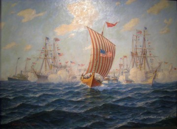 ヤルマール・ジョンセン・ヴァイキング・アンドマー・シカゴ海戦 Oil Paintings